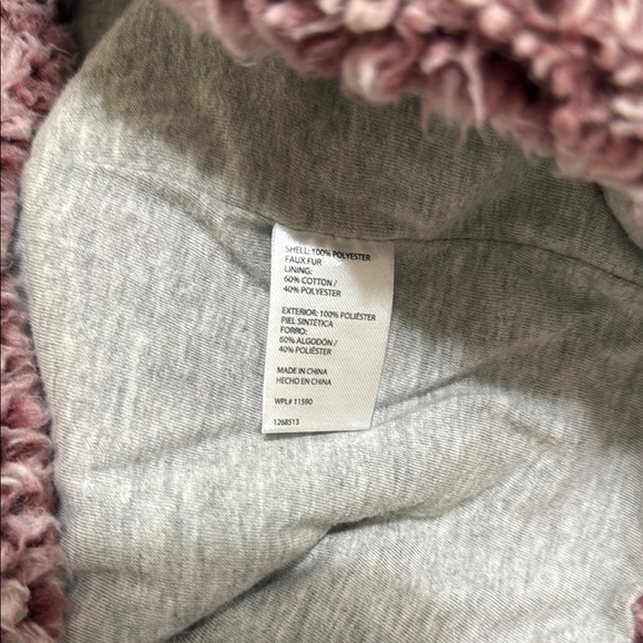 Weatherproof Women's Sherpa Size L Vintage Deep Pink/ Purple Fuzzy - Picture 9 of 9